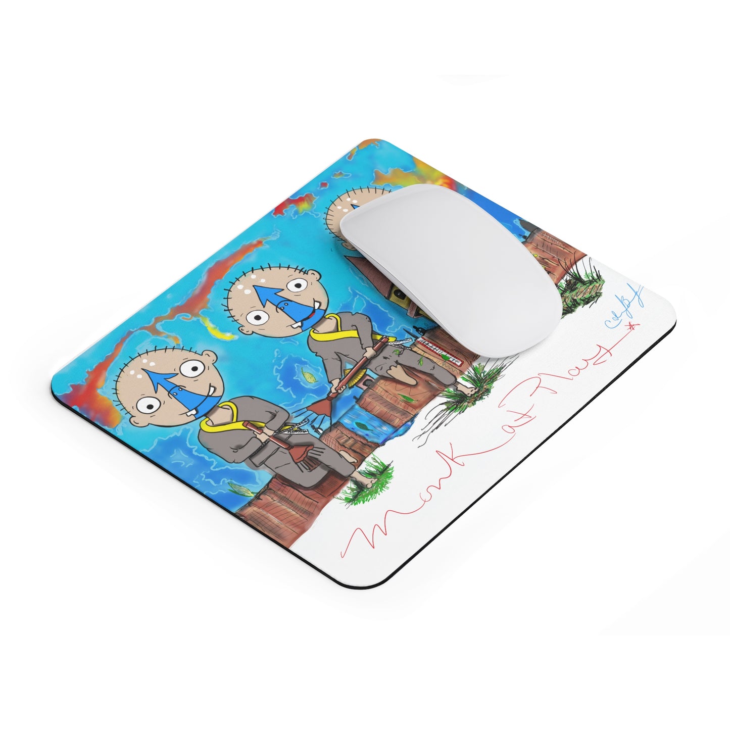Monks At Play Mousepad