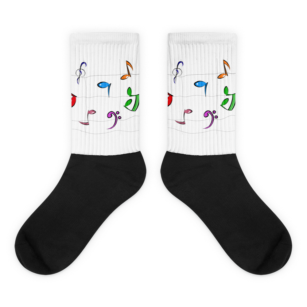 Karaoke Nights Black foot socks