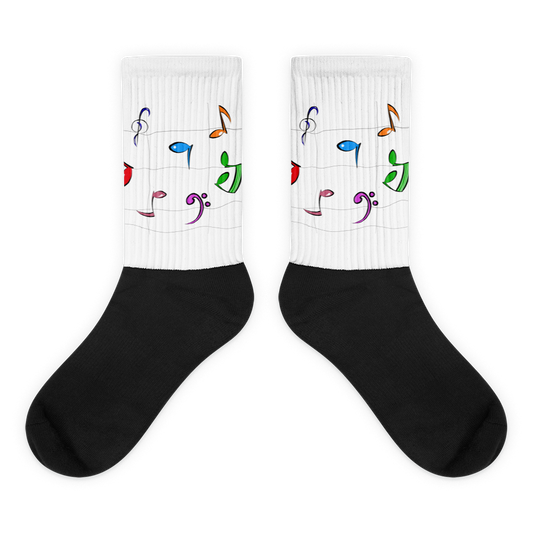 Karaoke Nights Black foot socks