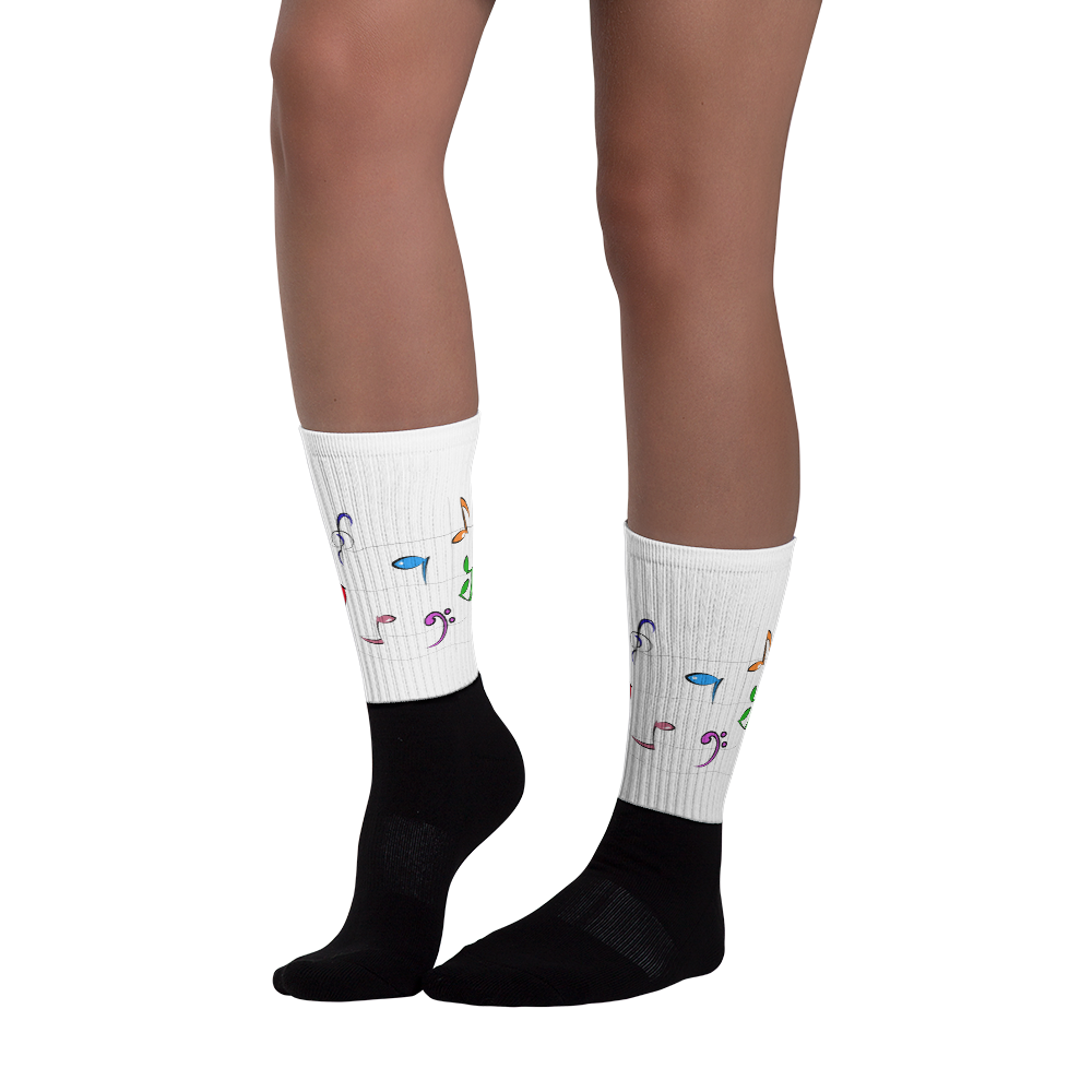 Karaoke Nights Black foot socks