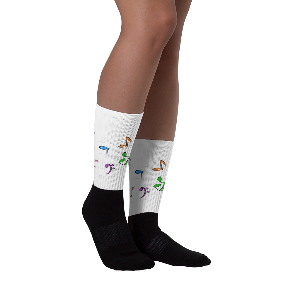 Karaoke Nights Black foot socks